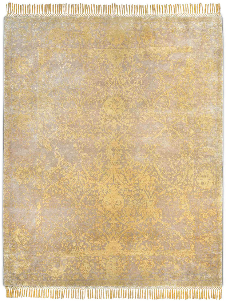 Tapis de luxe Blanc Or