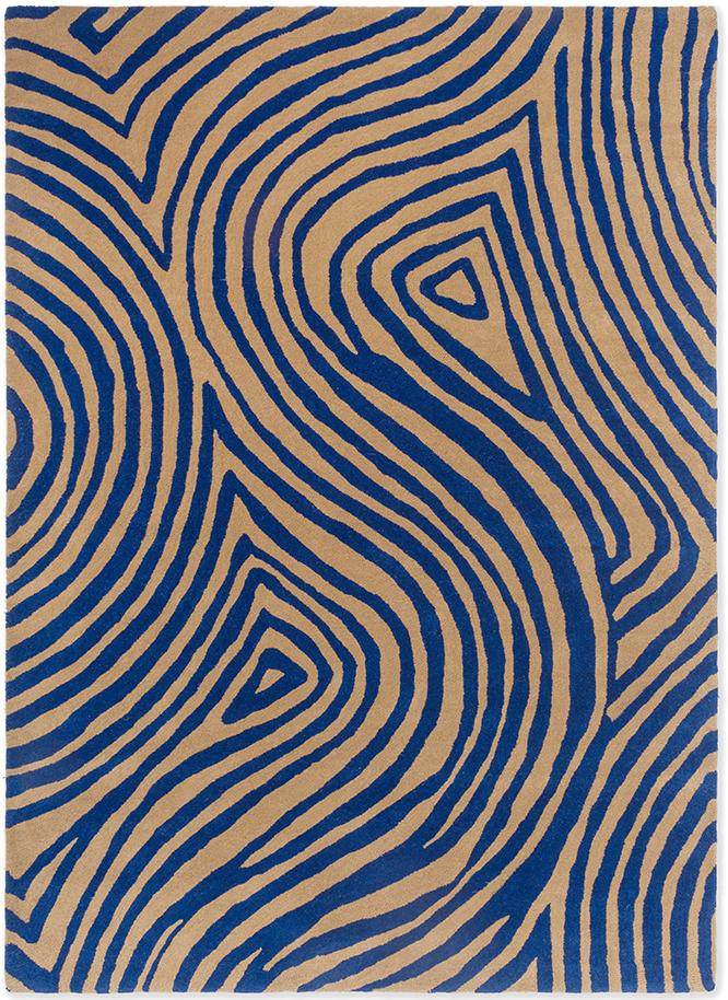 Tapis design Decor Groove Bleu Électrique 097708
