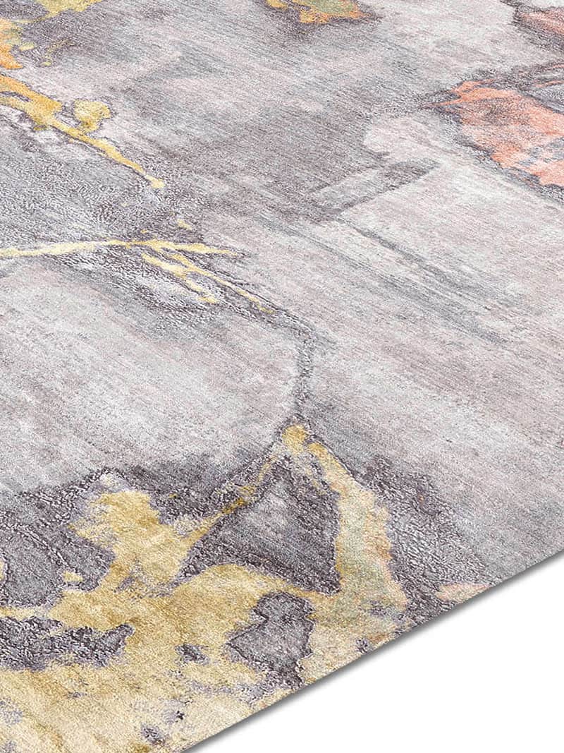 Tapis noué main Soleil Pastel