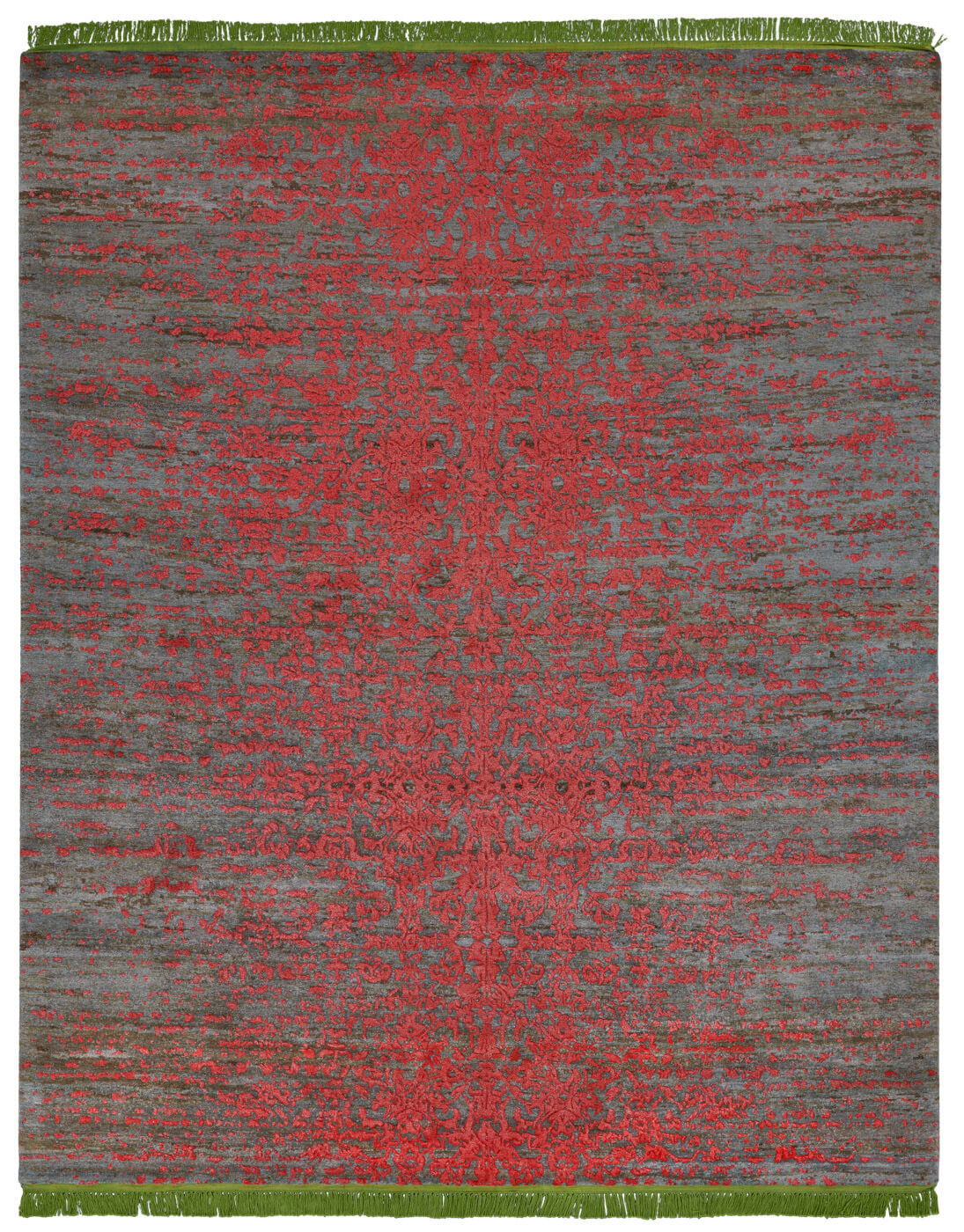 Tapis Milano Radi Stomped Rouge Vert | Taille: 300 x 400 cm