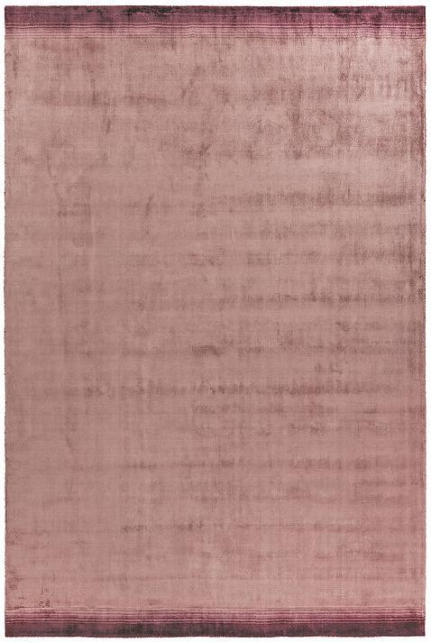Tapis Viscose Tissée Main Rose Poudré