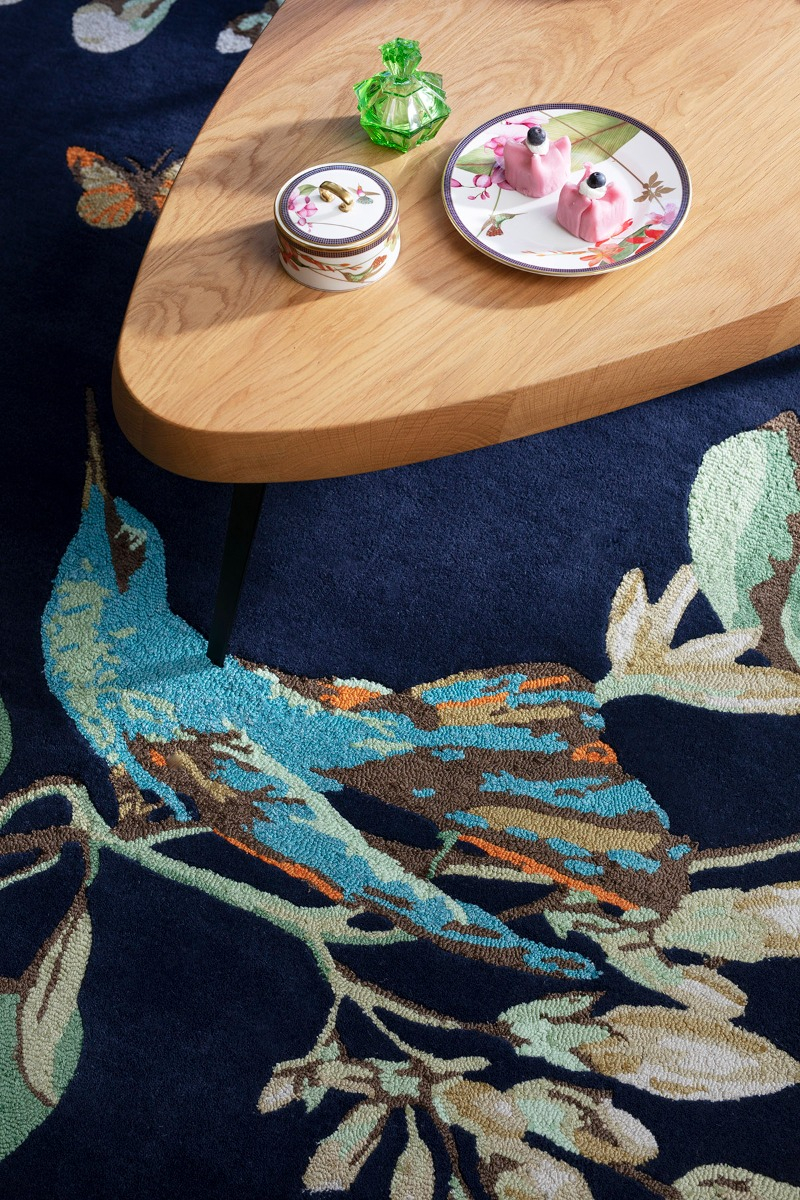 Tapis Hummingbird Bleu Marine | Taille: 120 x 180 cm