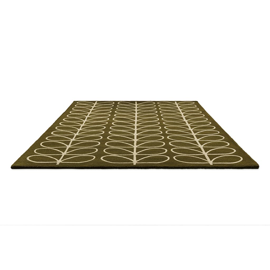 Linear Stem Olive Tapis | Taille: 250 × 350 cm