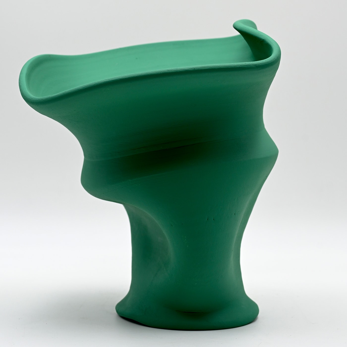 Vase Vert Sculpteur à la Main