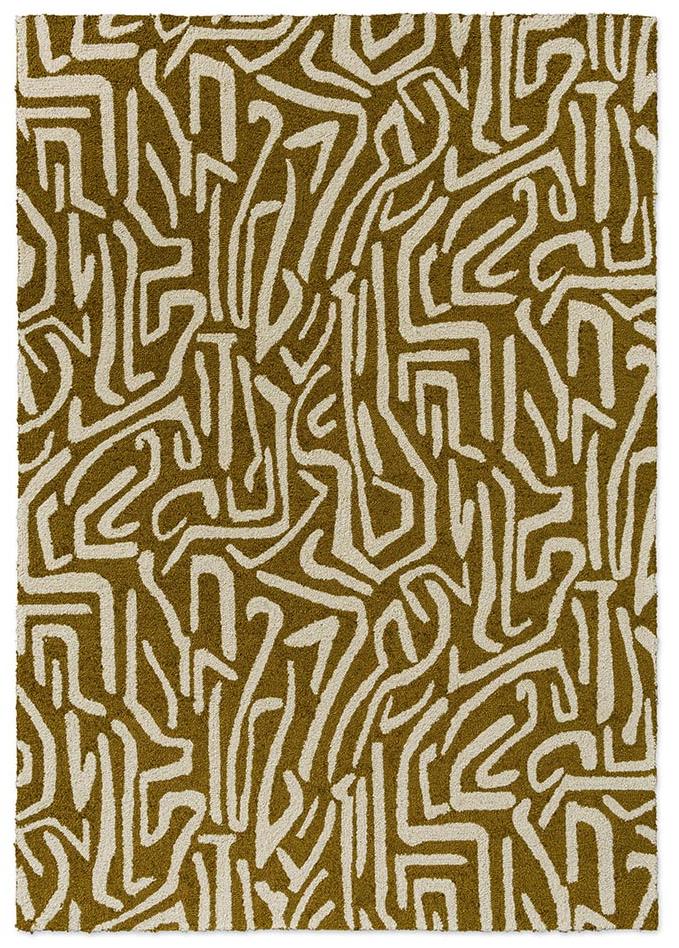 Tapis Mélodique Ocre/Or Extérieur | Taille: 140 x 200 cm