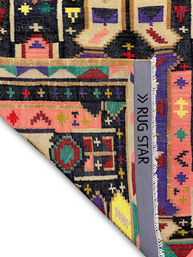 Tapis de luxe fait main Tissage Plat
