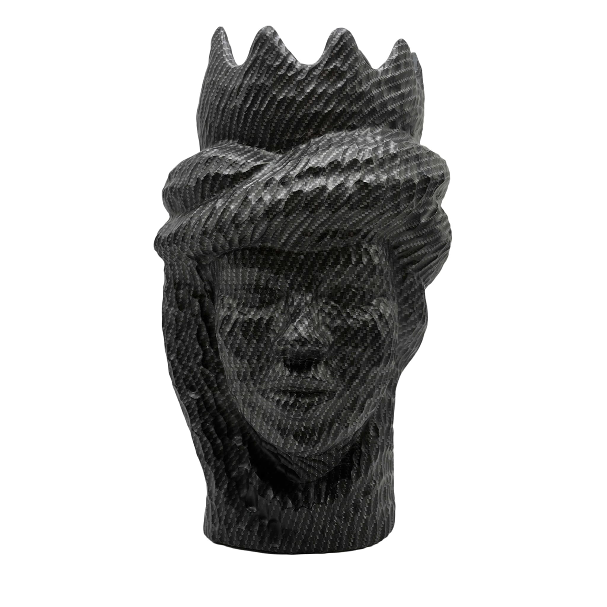Sculpture Tête De Maure Grise