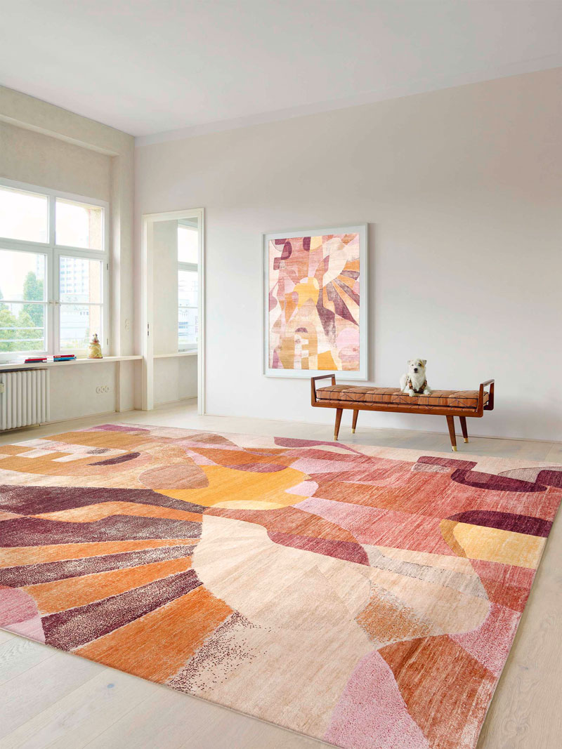 Tapis de luxe Coucher de Soleil Rouge