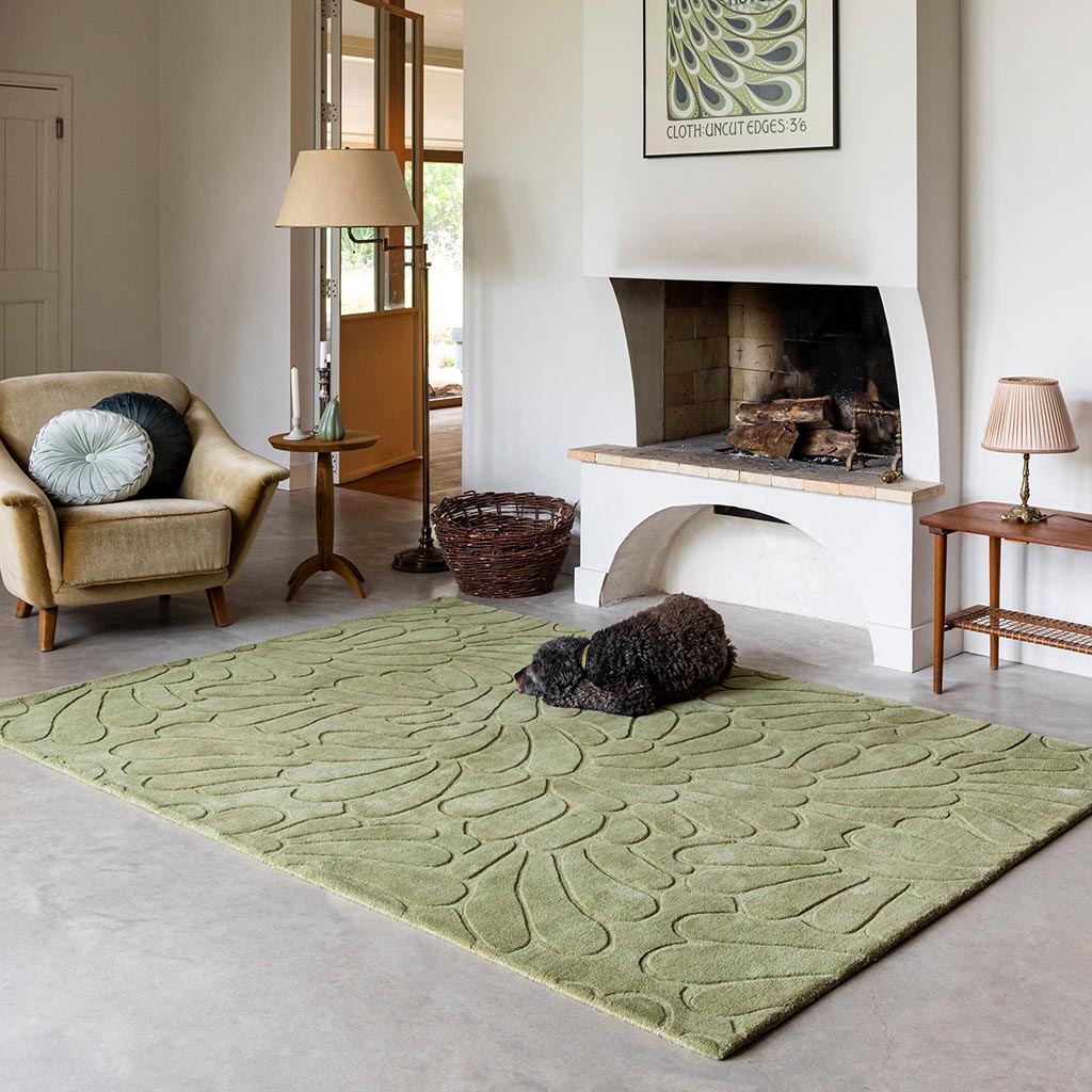 Tapis Pétales Coleby Vert Bocage