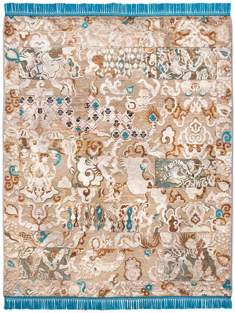 Tapis noué main de luxe Dragon