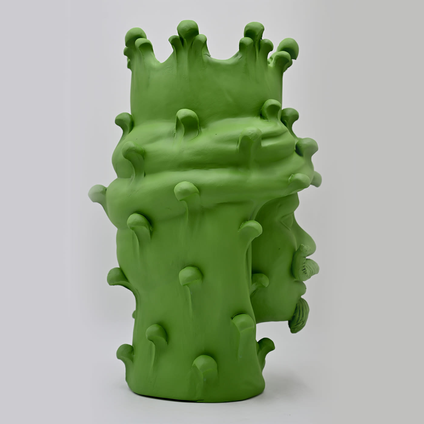Sculpture Tête De Maure Vert Mat