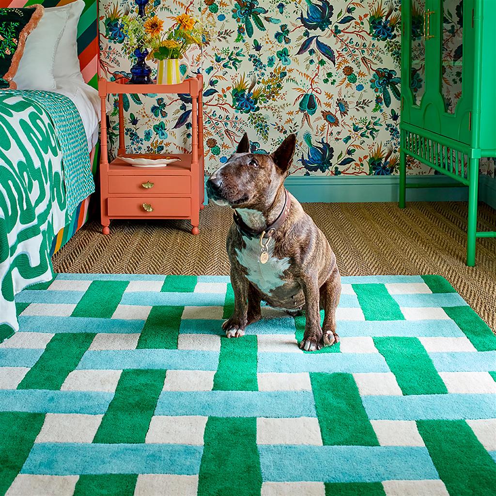Tapis Vannerie Émeraude/Aigue-marine