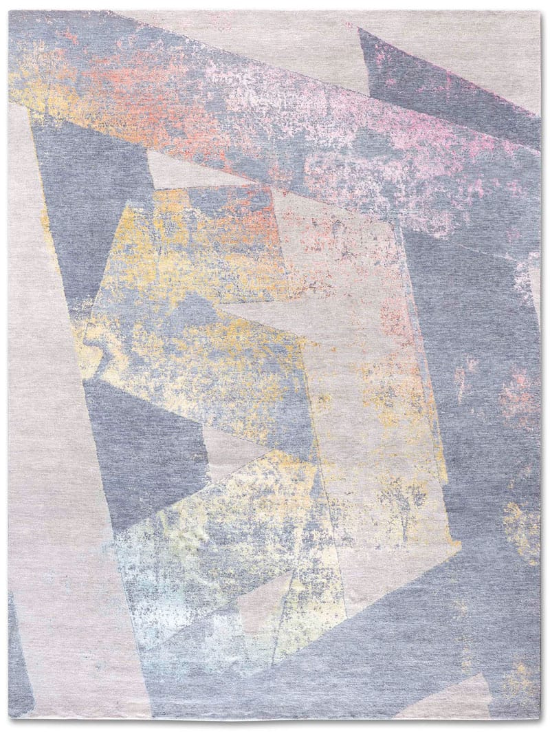 Tapis tissé main Soleil Pastel