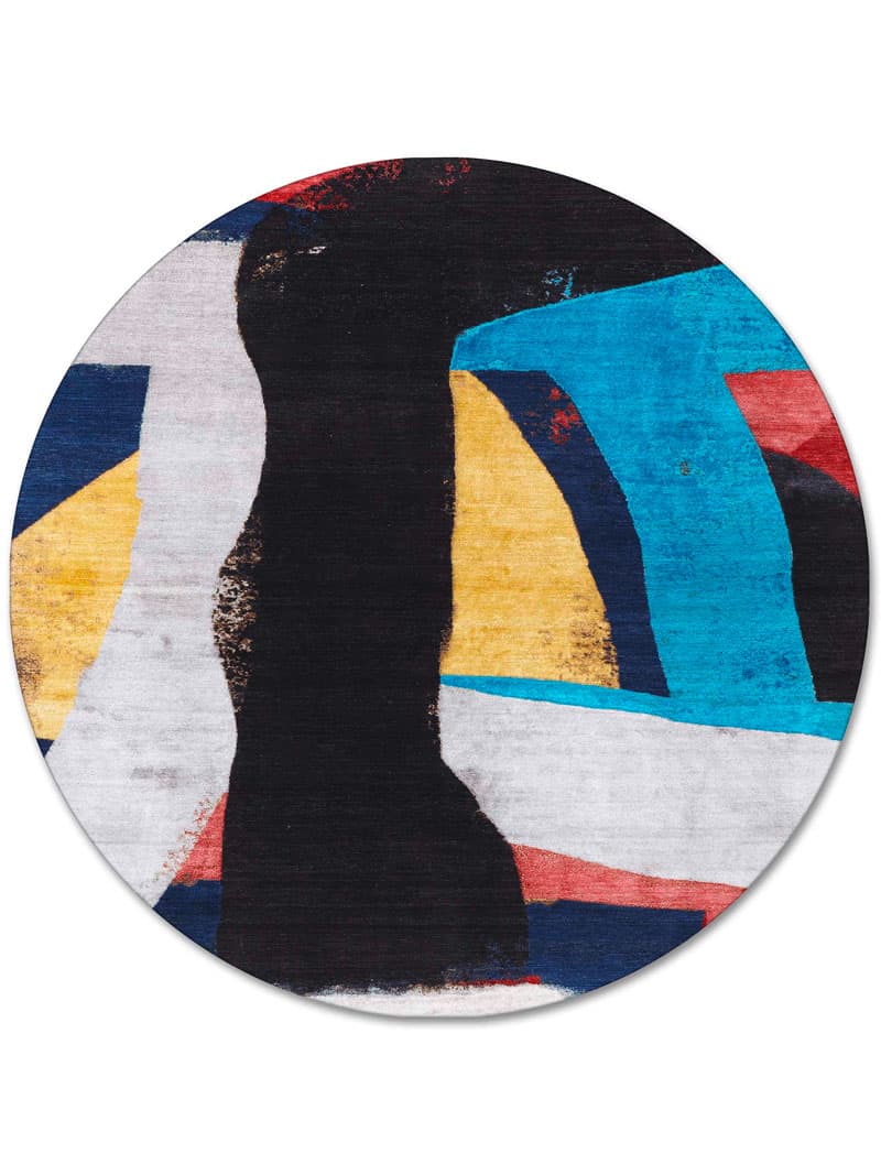 Tapis rond tissé main Original
