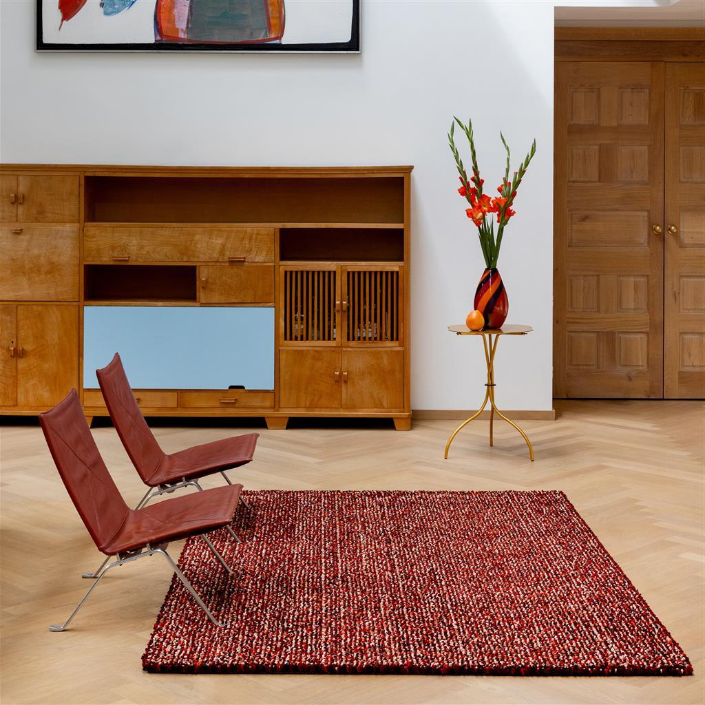 Tapis shaggy feutré Pop-Art Rouge | Taille: 160 x 230 cm