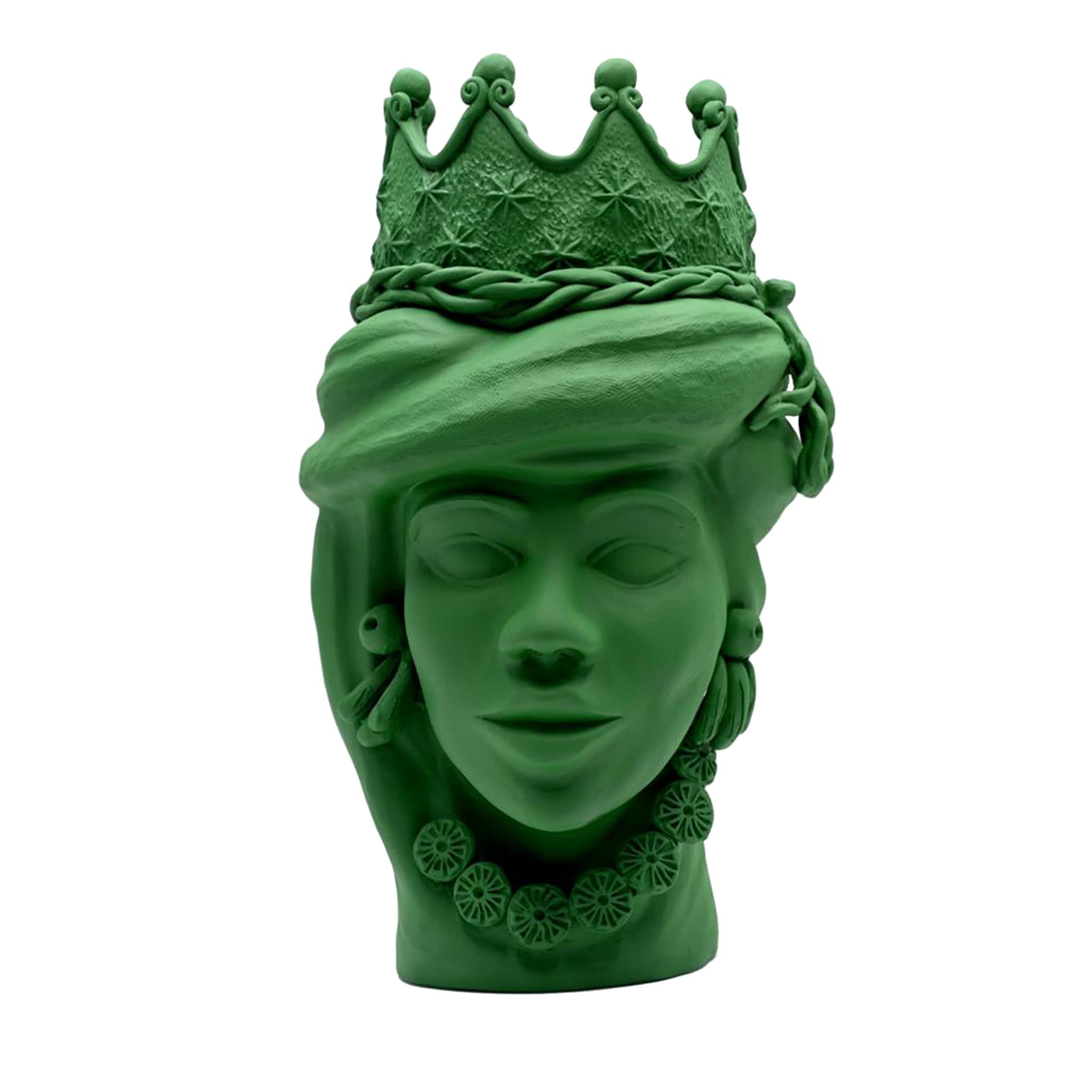 Sculpture Tête De Maure Verte