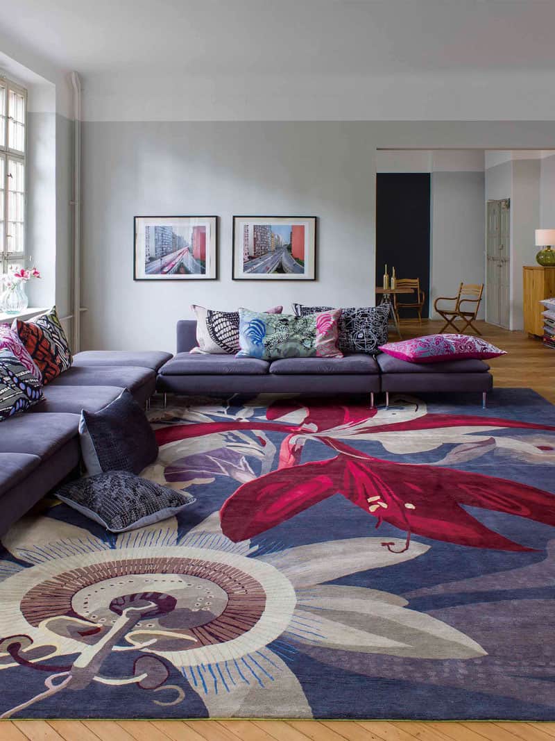 Tapis tissé main Red Flower | Taille: 274 x 365 cm