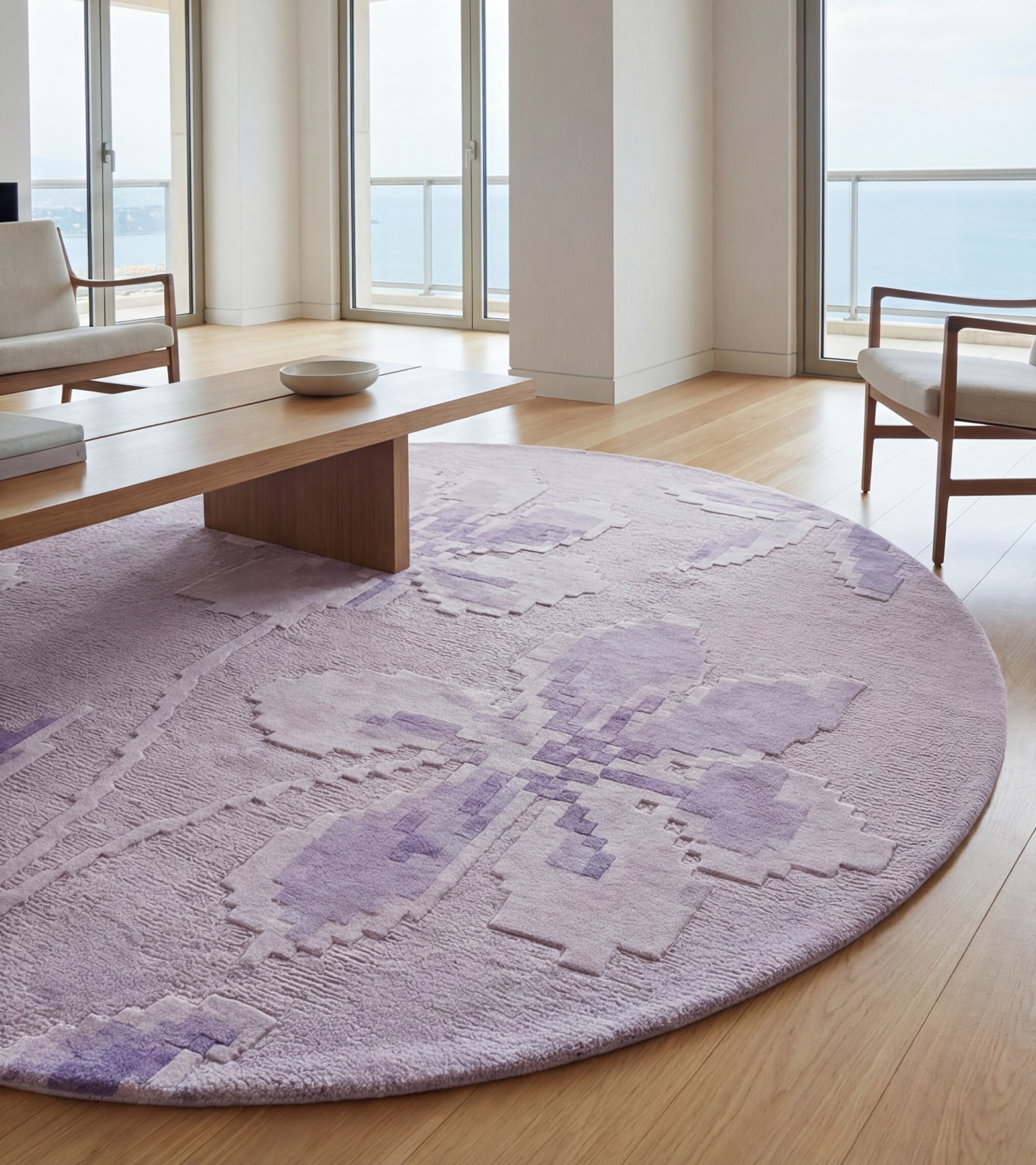 Tapis fait main Lavender Bloom