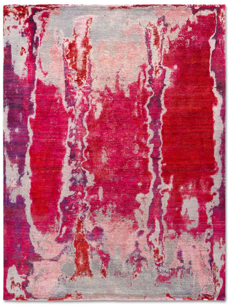 Tapis fait main de luxe Rose