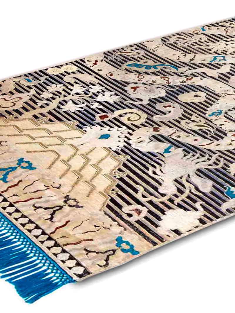 Tapis noué main Dragon