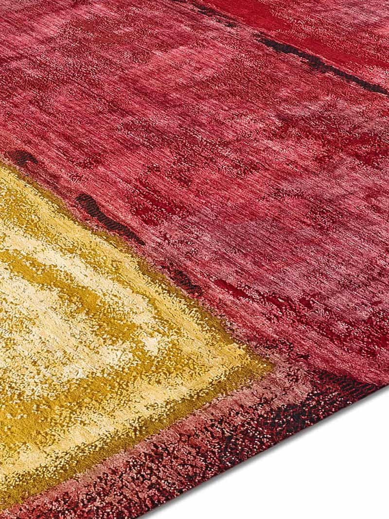 Tapis tissé main Coucher de Soleil Fraise