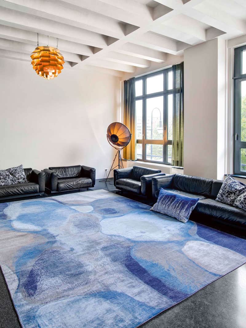 Tapis No. 02 Bleu/Gris | Taille: 250 x 300 cm