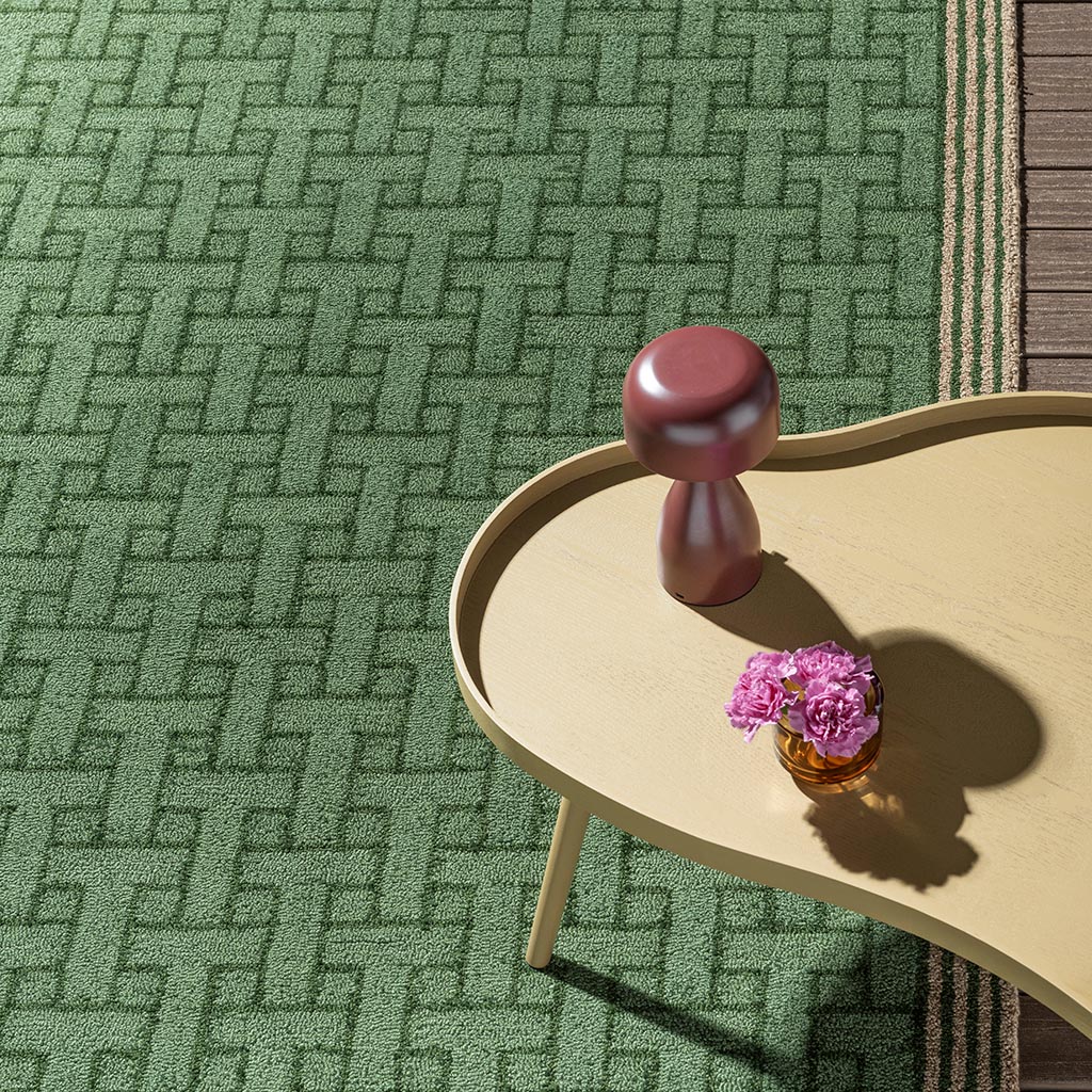 Tapis d’extérieur TB T Monogramme Jade Vert