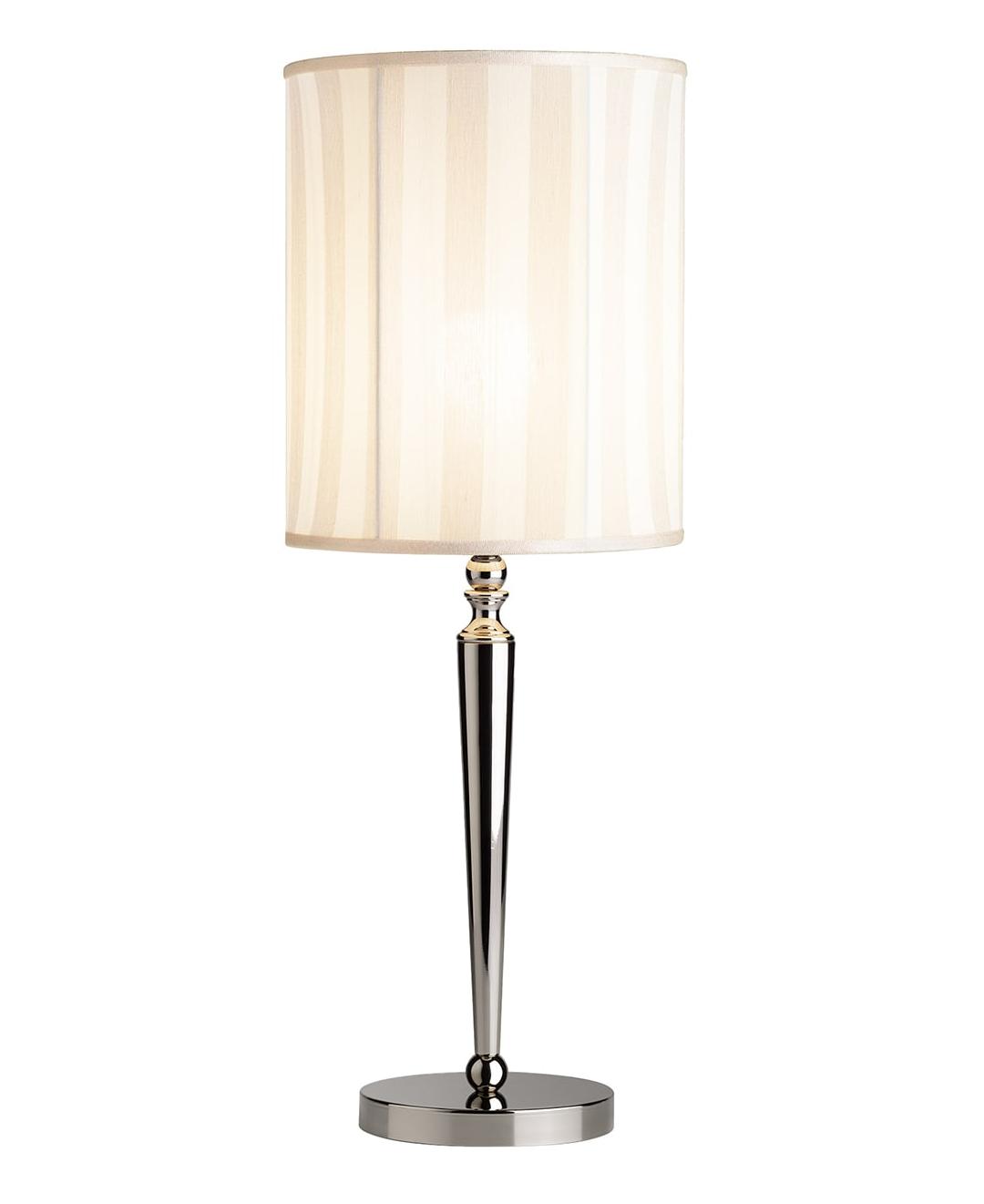 Lampe de Table avec Abat-Jour Rayé Style Anglais
