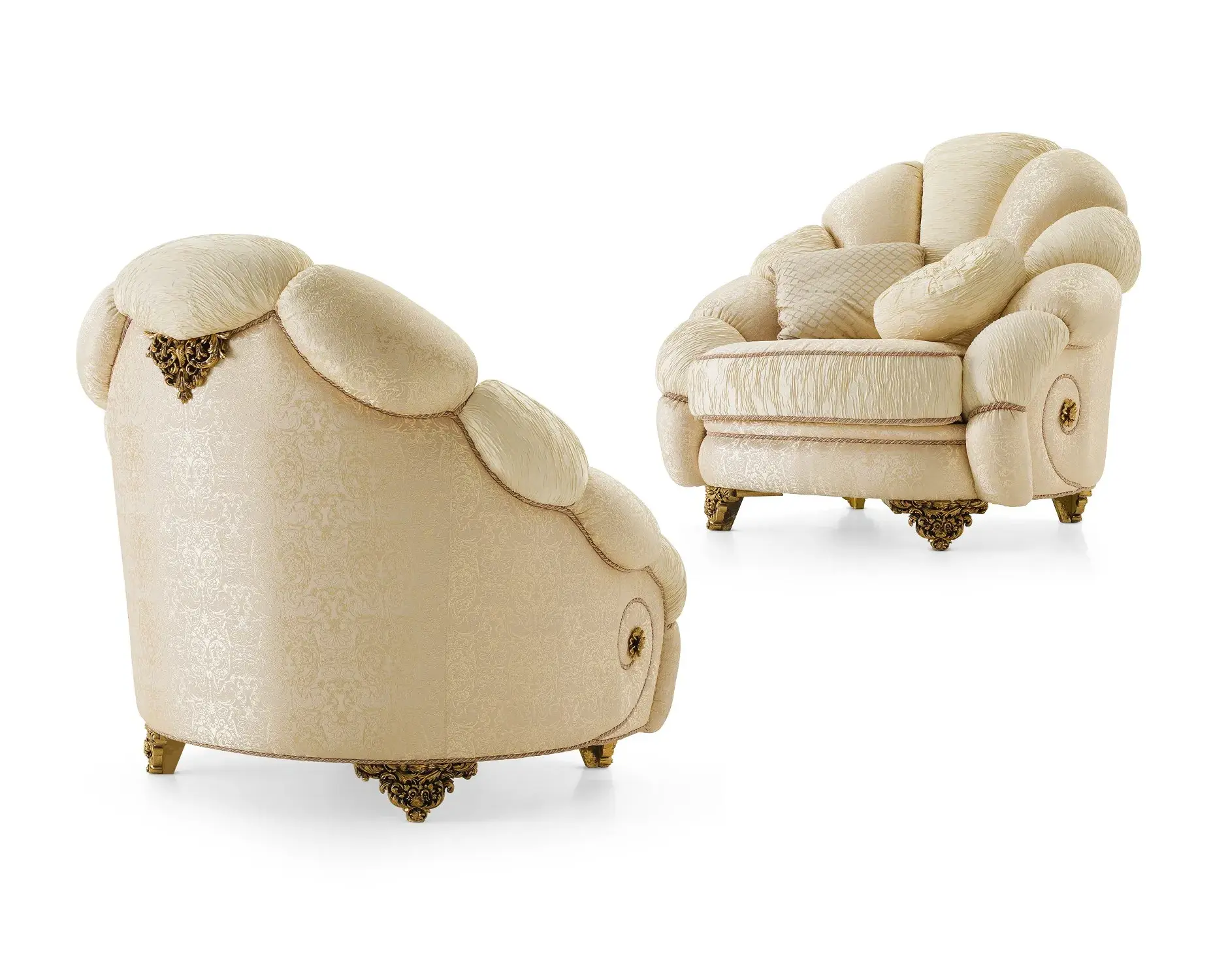 Fauteuil Royal En Tissu Italien