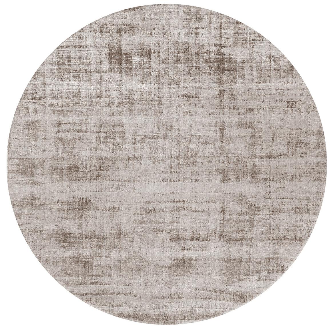 Tapis Rond en Soie de Banane Cord
