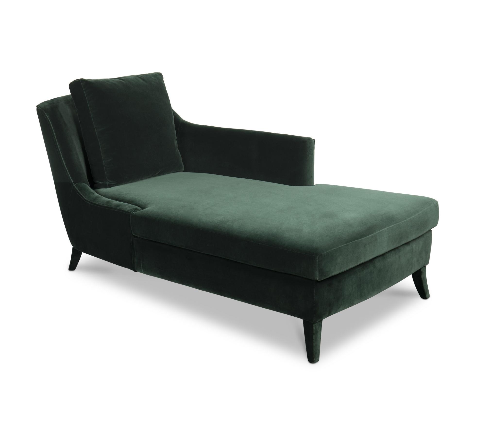 Chaise Longue en Velours Moelleux