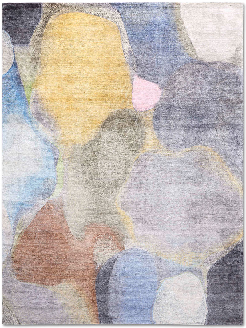 Tapis fait main de luxe Multicolore | Taille: 122 x 183 cm