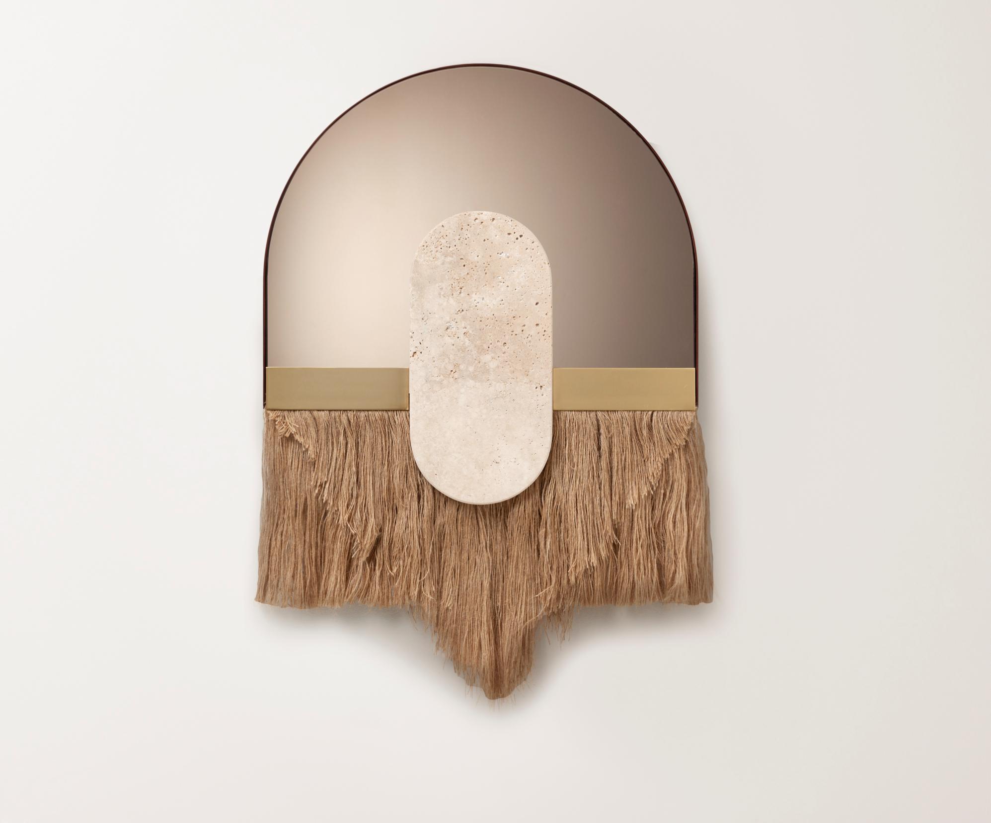 Miroir mural décoratif Souk Ecru Crème