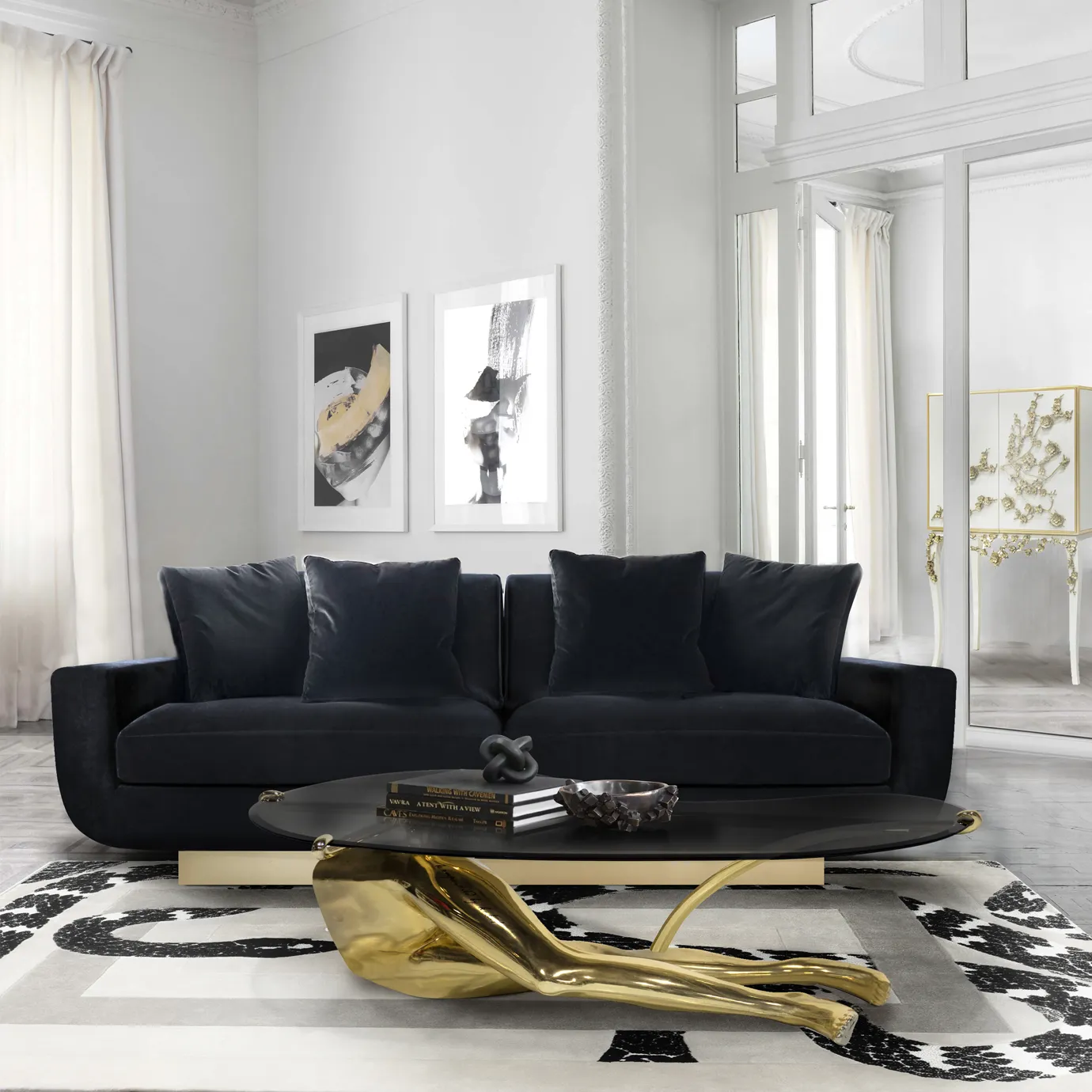 Table Basse Tabu Laiton Poli