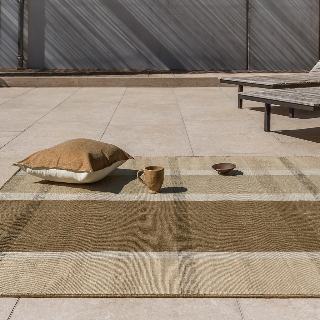 Tapis d’extérieur Zona Rayures Blocs Noix de Cajou