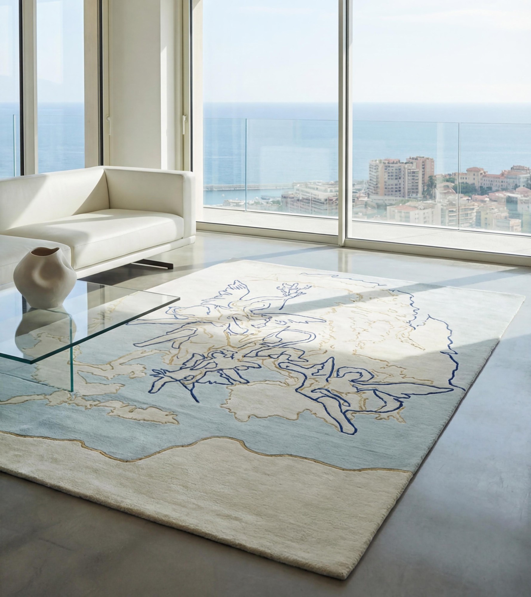 Tapis fait main Ivory Sketch