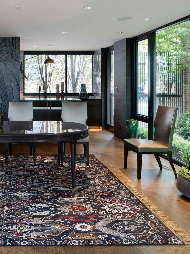 Tapis de luxe fait main KavaBagh Noir | Taille: 274 x 365 cm