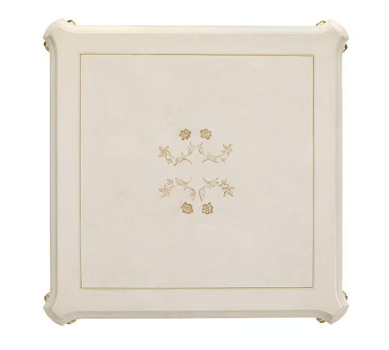 Table d'Appoint Italienne Ivoire / Or