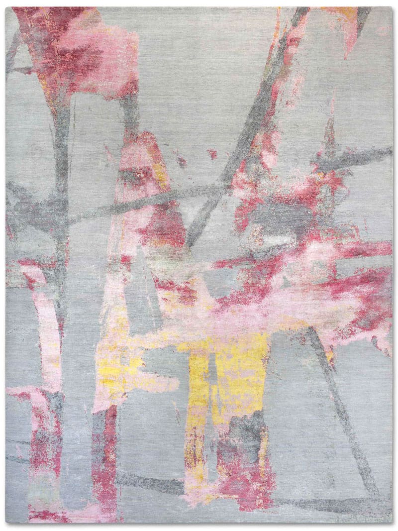 Tapis Arizona No. 03 Original sur Gris Clair | Taille: 122 x 183 cm