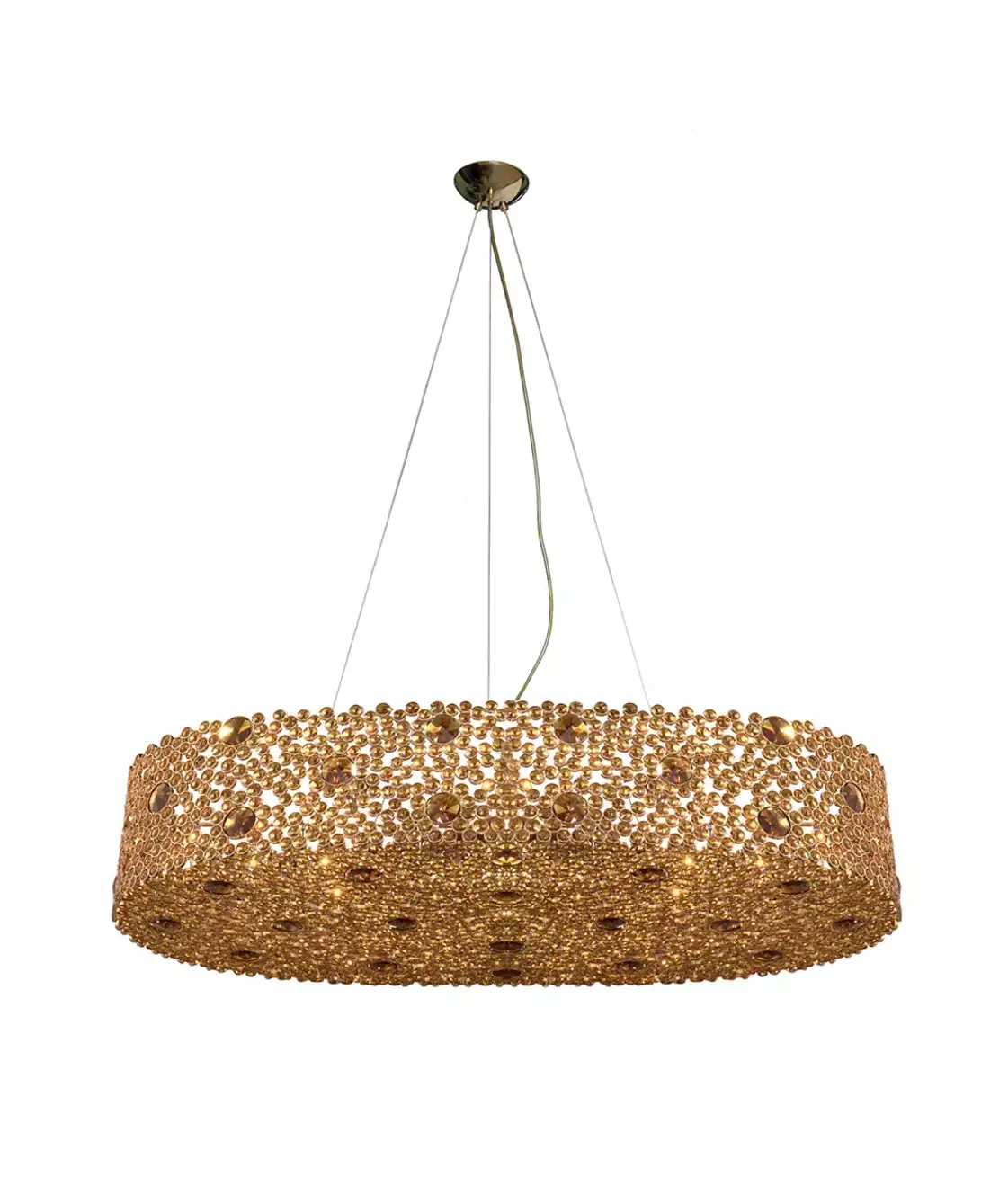 Lustre ovale en verre bronze Éternelle