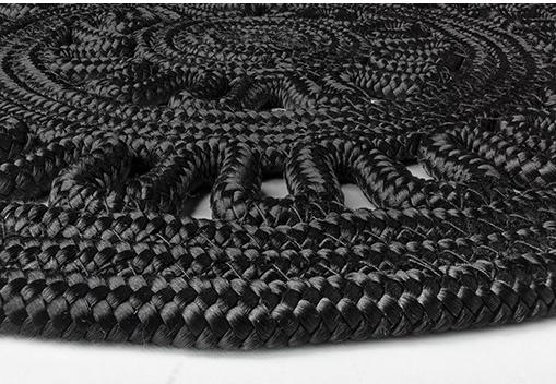 Tapis Tressé Noir