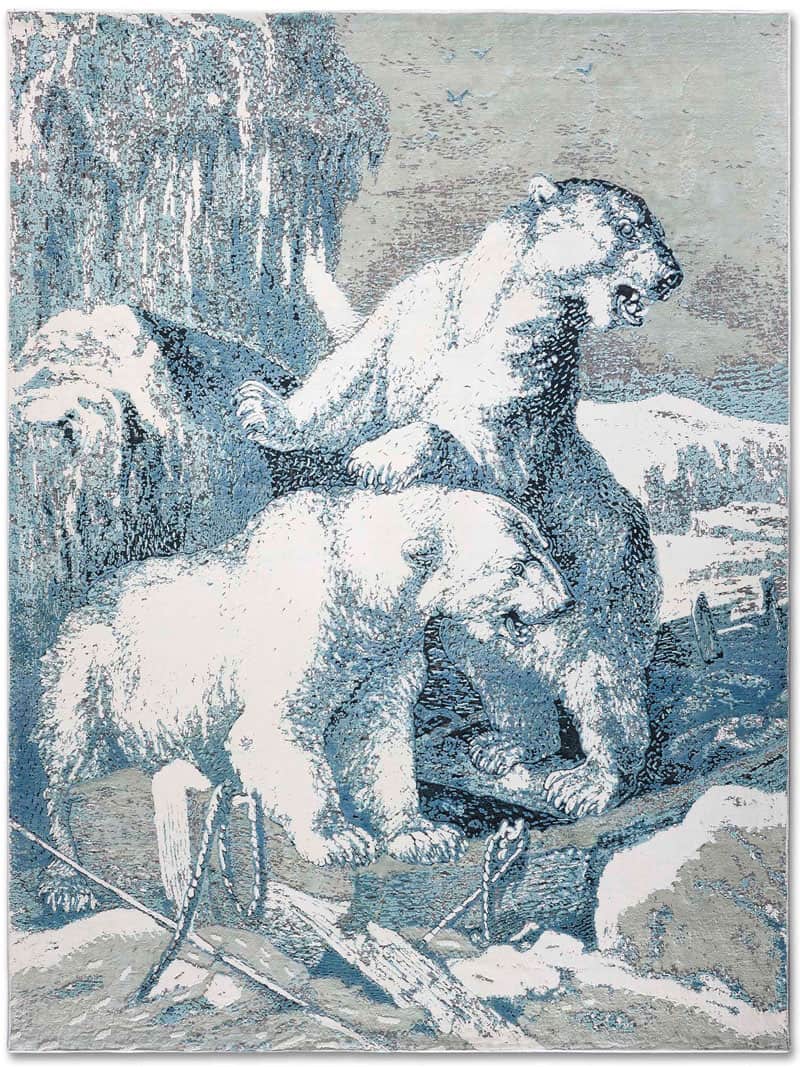 Tapis tissé main Ours Polaire | Taille: 170 x 240 cm