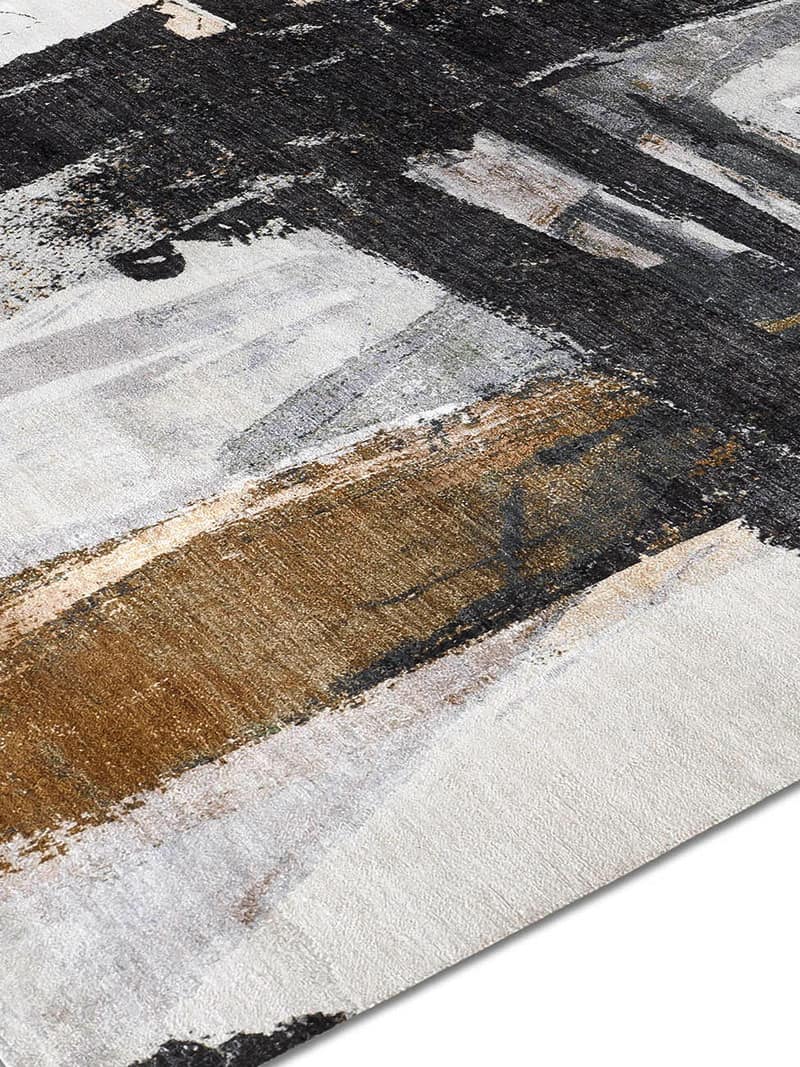 Tapis tissé main Vert Rouille
