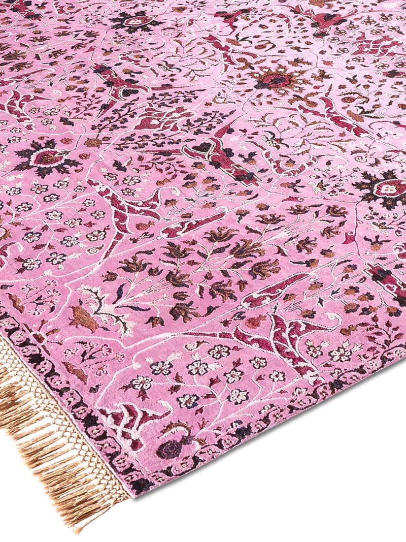 Tapis fait main de luxe Teheran Rose | Taille: 274 x 365 cm