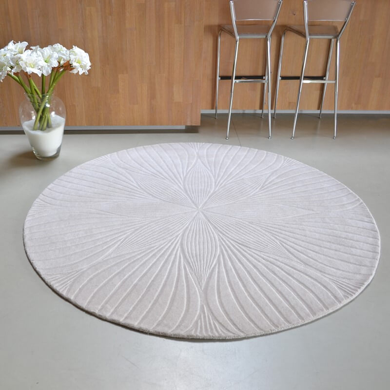 Tapis Rond Folia Pierre 38301 | Taille: Ø 200 cm