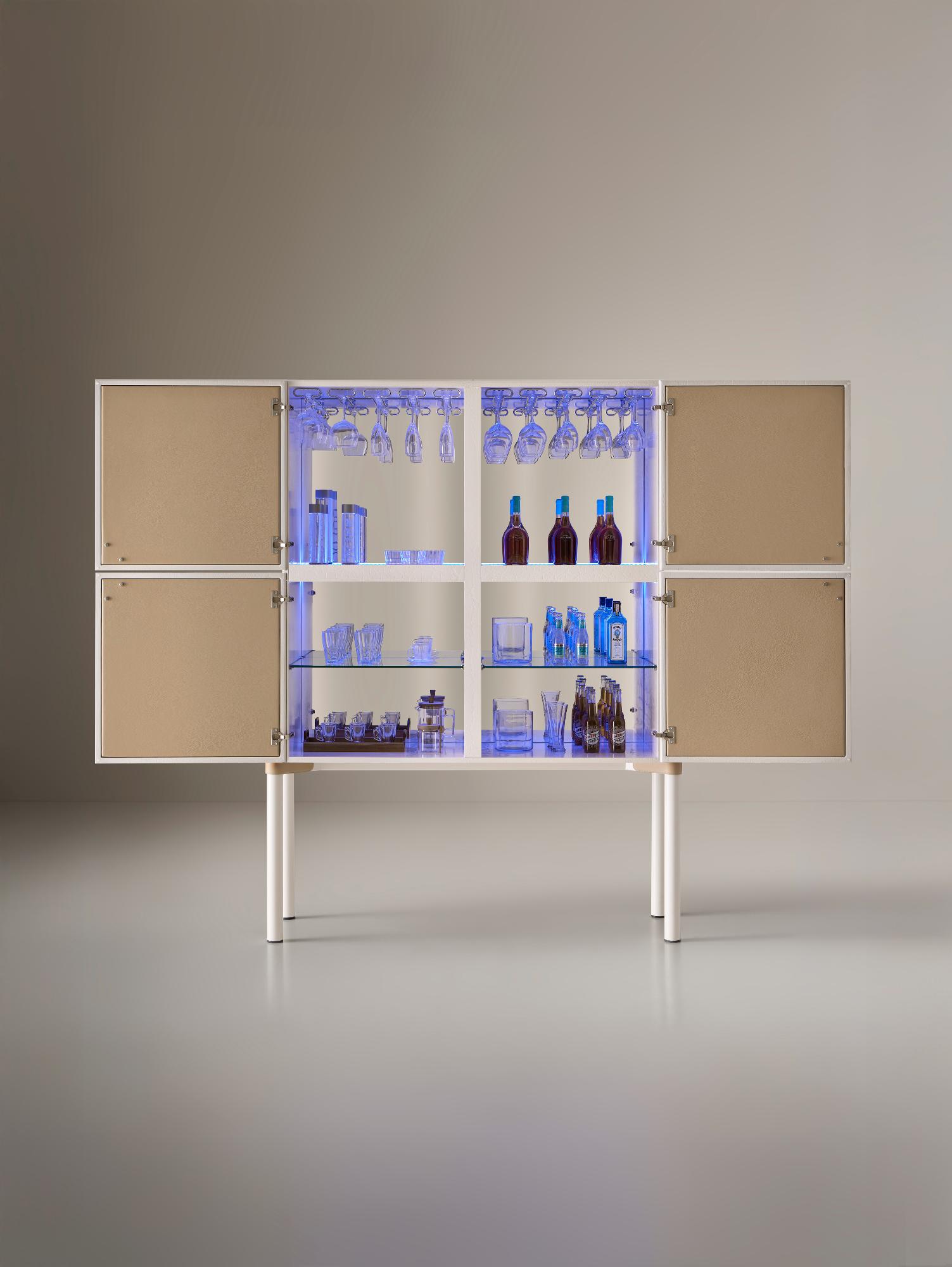 Bar contemporain blanc Alexandra