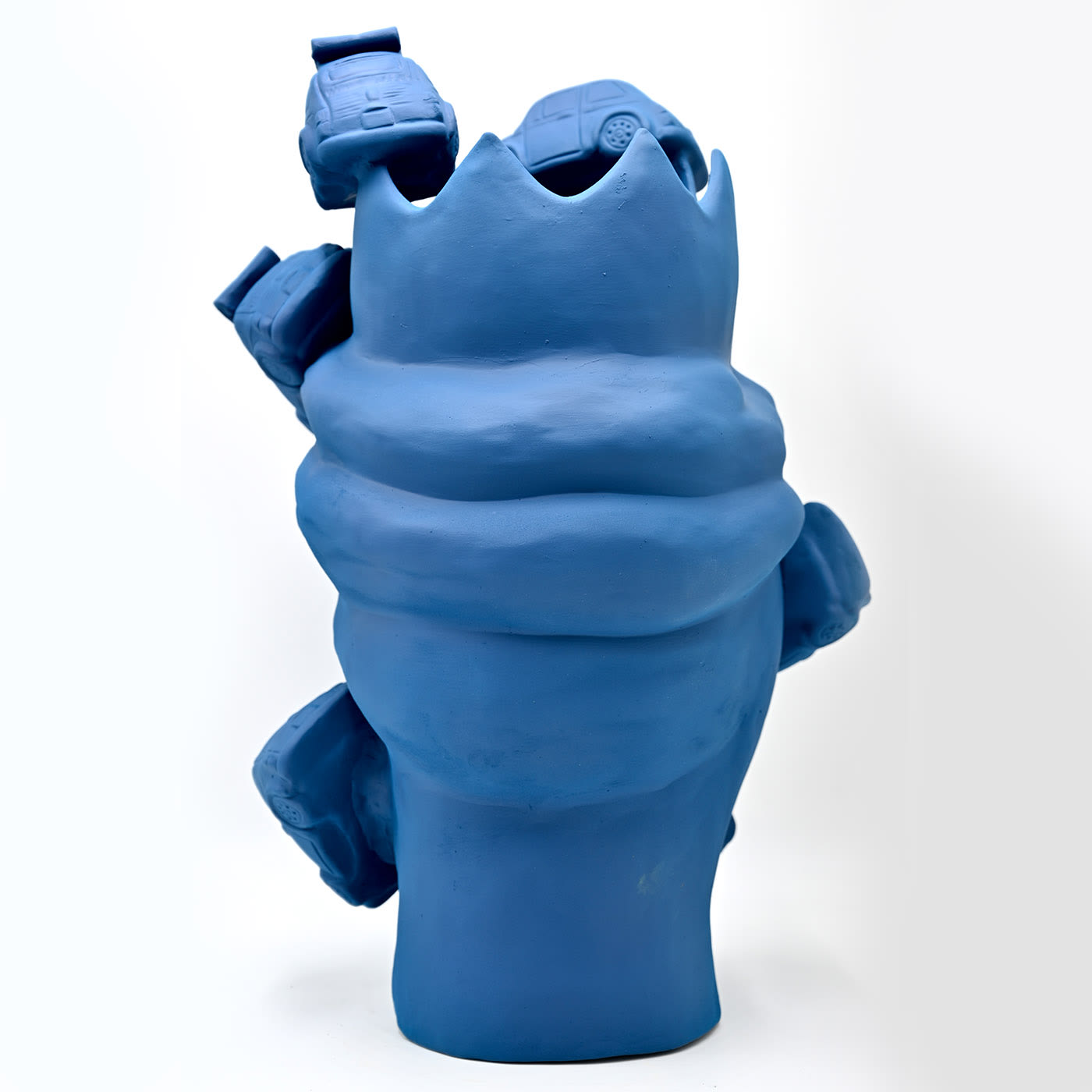 Sculpture Tête De Maure Bleu Mat Sculpture Tête De Maure Bleu Mat