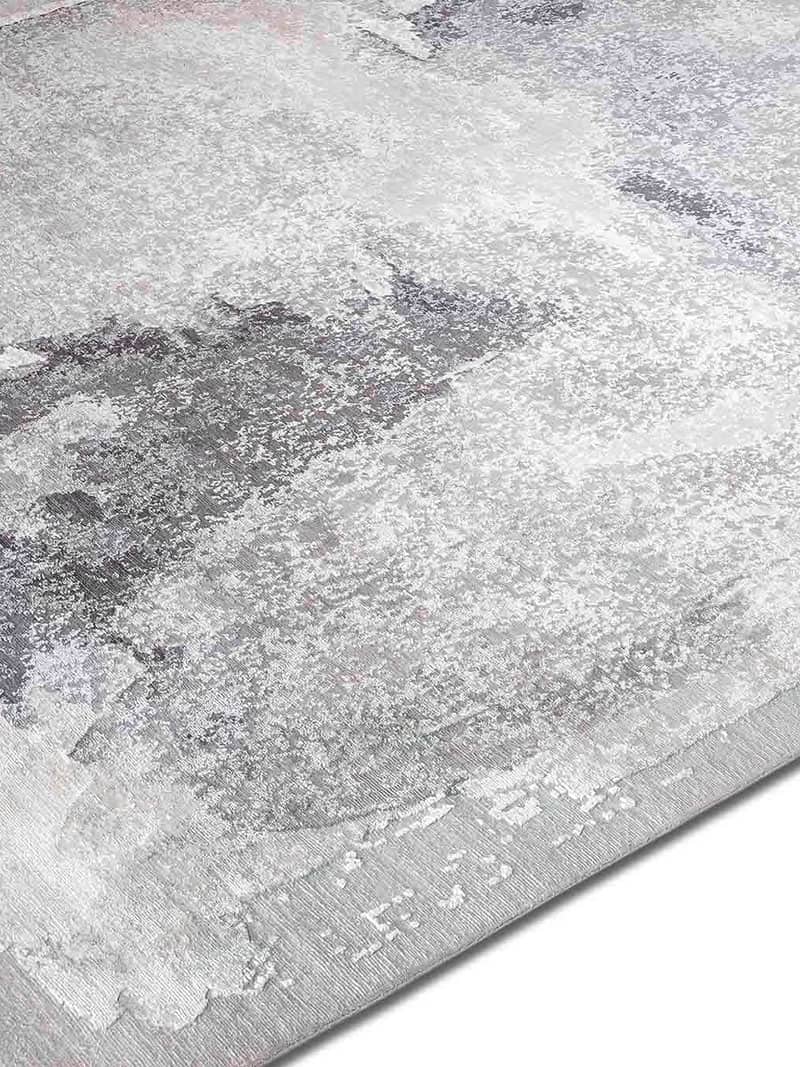 Tapis noué main de luxe Mono Gris