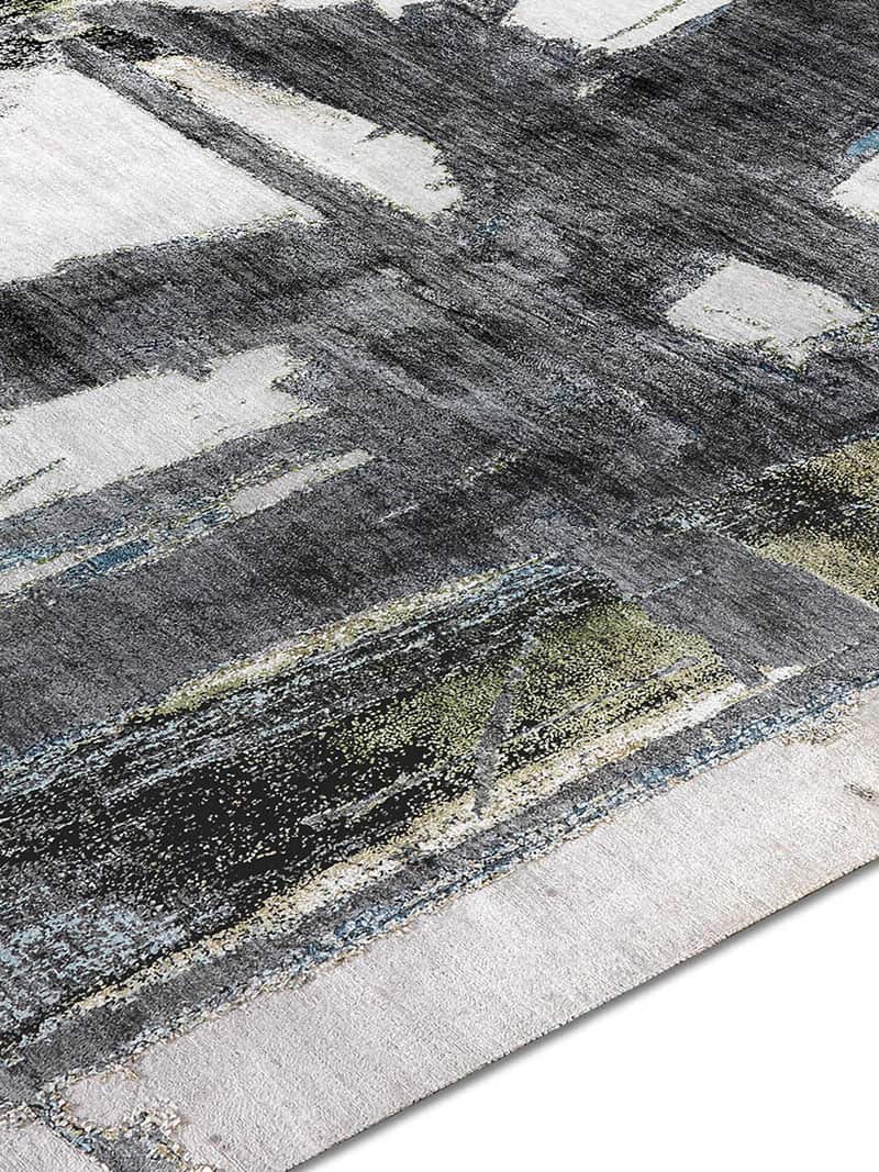 Tapis tissé main Vert Rouille