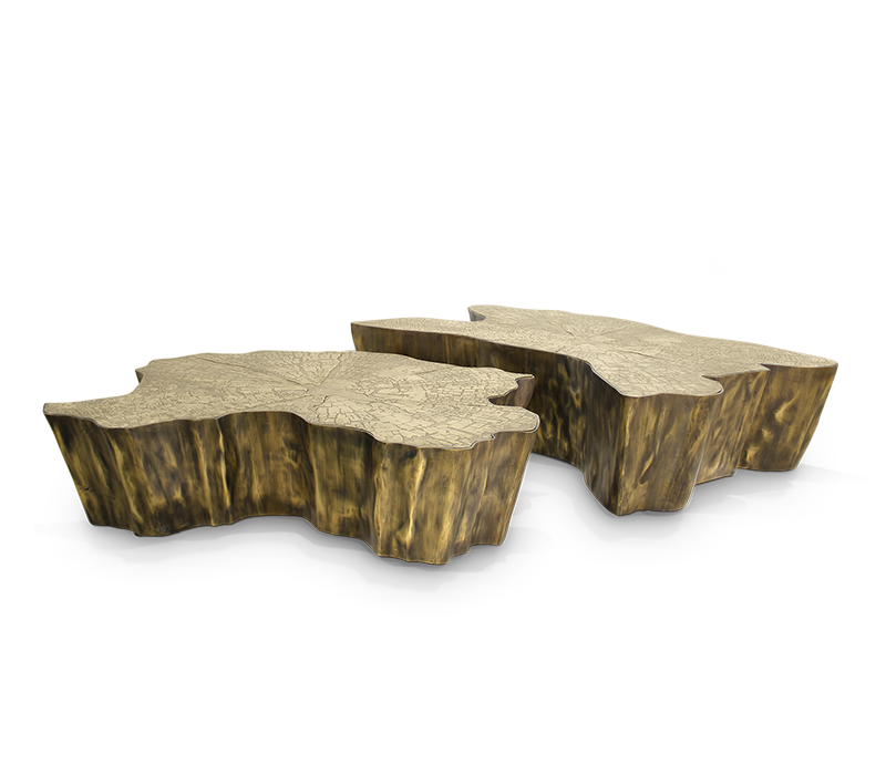 Table Basse Eden Patinée | Dimensions: L 138 x P 95 x H 36 cm